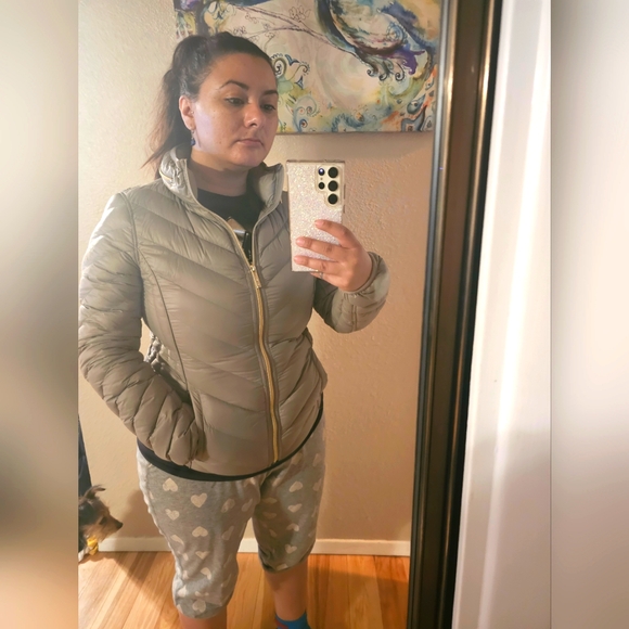 Michael kors tan / biege puffer jacket , small - Picture 8 of 10